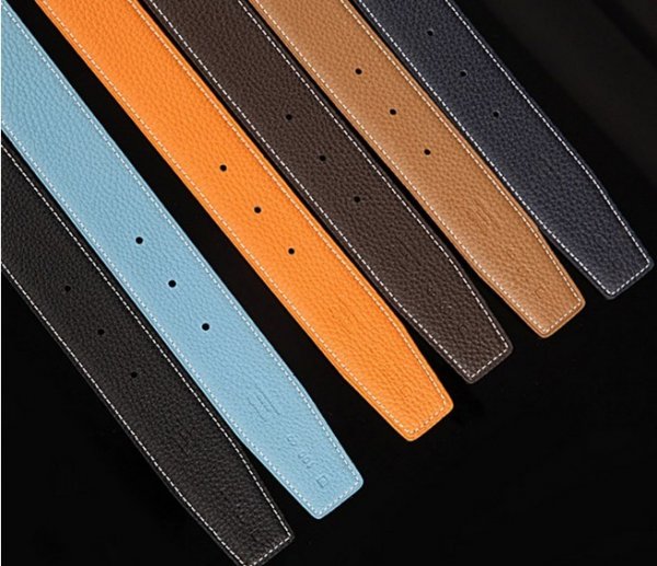 Hermes Belt Classic Stripe Leather Reversible Straps 1:1 level